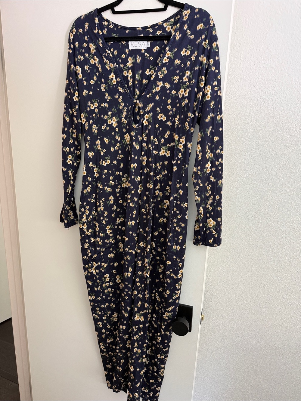 RESA Twiggy Long Sleeve Maxi Dress in Midnight